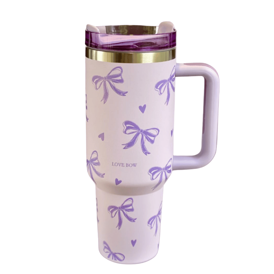 Purple Bow Tumbler